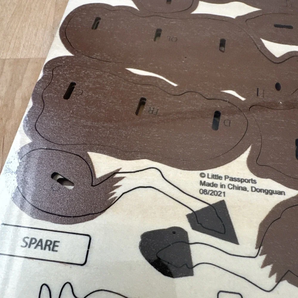2020 Little Passports Wooden Moose Puzzle New Sealed For 3 Yrs +